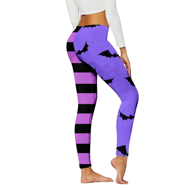 WILLBEST Leggings Con Estampado de Halloween Para Mujer, de Cintura Alta, Elásticos, Suaves y Cómodos, Para Entrenamiento de Yoga, Para Uso Informal Grande