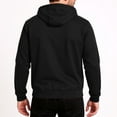 thumbnail image 6 of Evdexr Oversized Hoodies Men Pullover Zip Up Hooded Drawstring Sport Coat Casual Long Sleeve Zipper Pockets Fleece Sweatshirts Plain Cotton Jacket Black M, 6 of 6