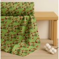 thumbnail image 4 of Soimoi Green Cotton Voile Fabric Tree Stump & Fox Animal Decor Fabric Printed Yard 42 Inch Wide, 4 of 7