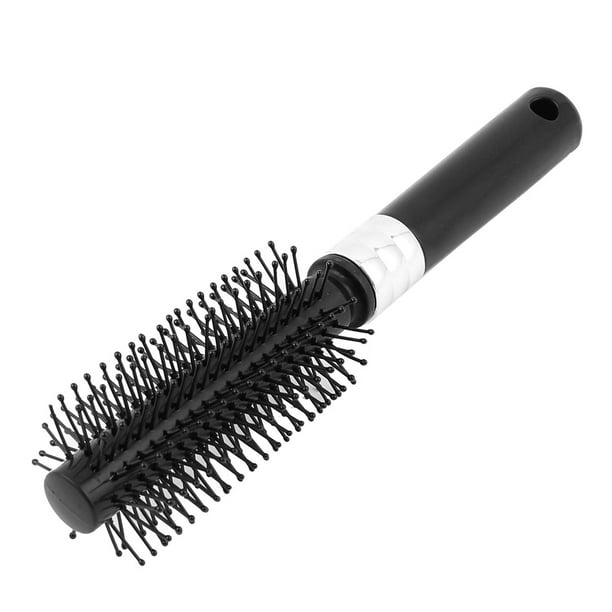 Plastic Handle Round Hairbrush Salon Styling Bristles Brush Curly