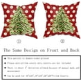 thumbnail image 5 of Christmas Pillow Covers 18x18 Inch Set of 2, Xmas Tree Green Red Colored Polka Dots Decorative Throw Pillow Cases Cushion Covers Winter Themed Holiday Decoration Gift Farmhouse Sofa Couch Bed Decor, 5 of 6