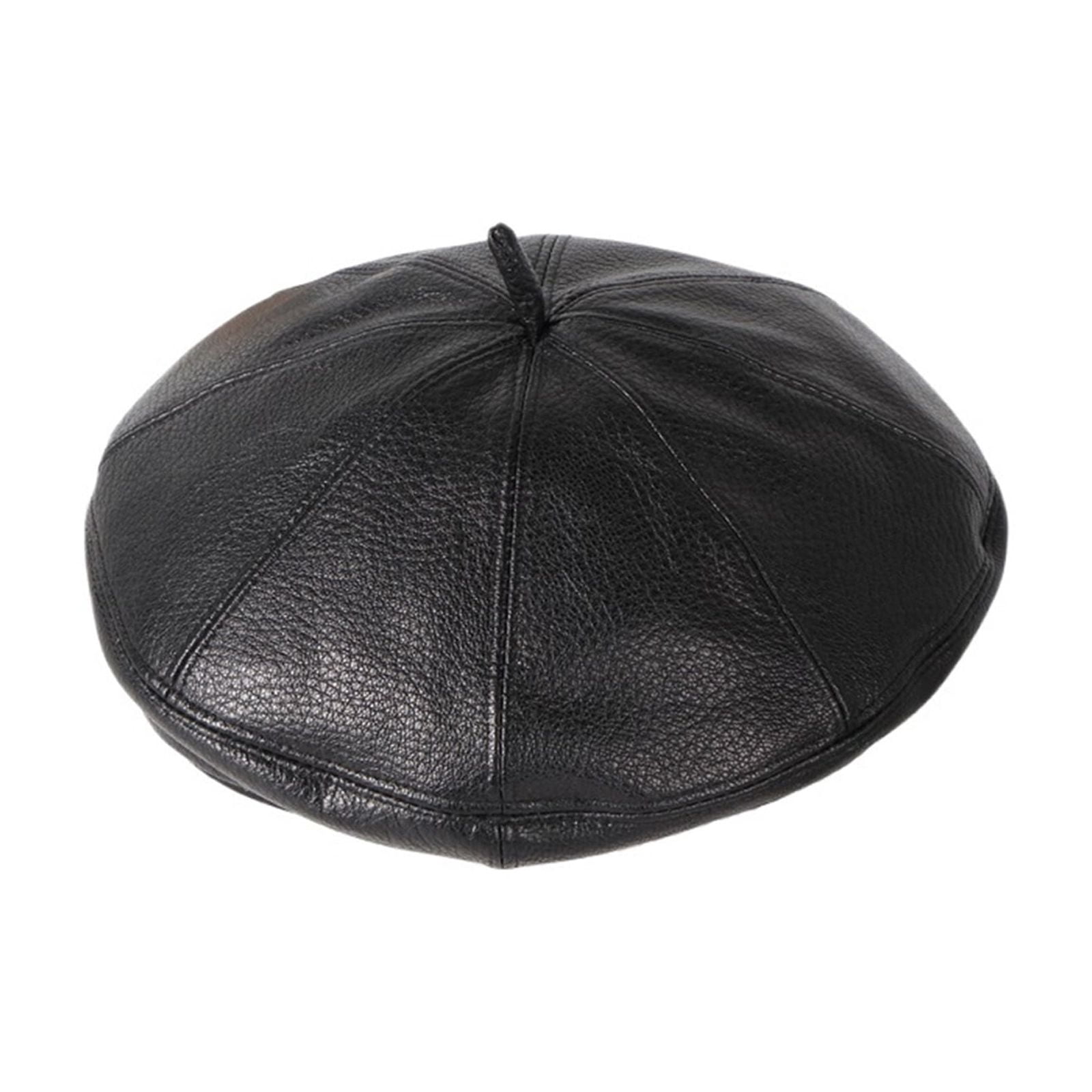 New Fashion Lambskin Women Winter British Genuine Leather Painter Hat Female Retro Bonnet Black Hat Beret ,Beautiful Craftsmanship