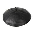 thumbnail image 5 of New Fashion Lambskin Women Winter British Genuine Leather Painter Hat Female Retro Bonnet Black Hat Beret ,Easy to Wear, 5 of 6