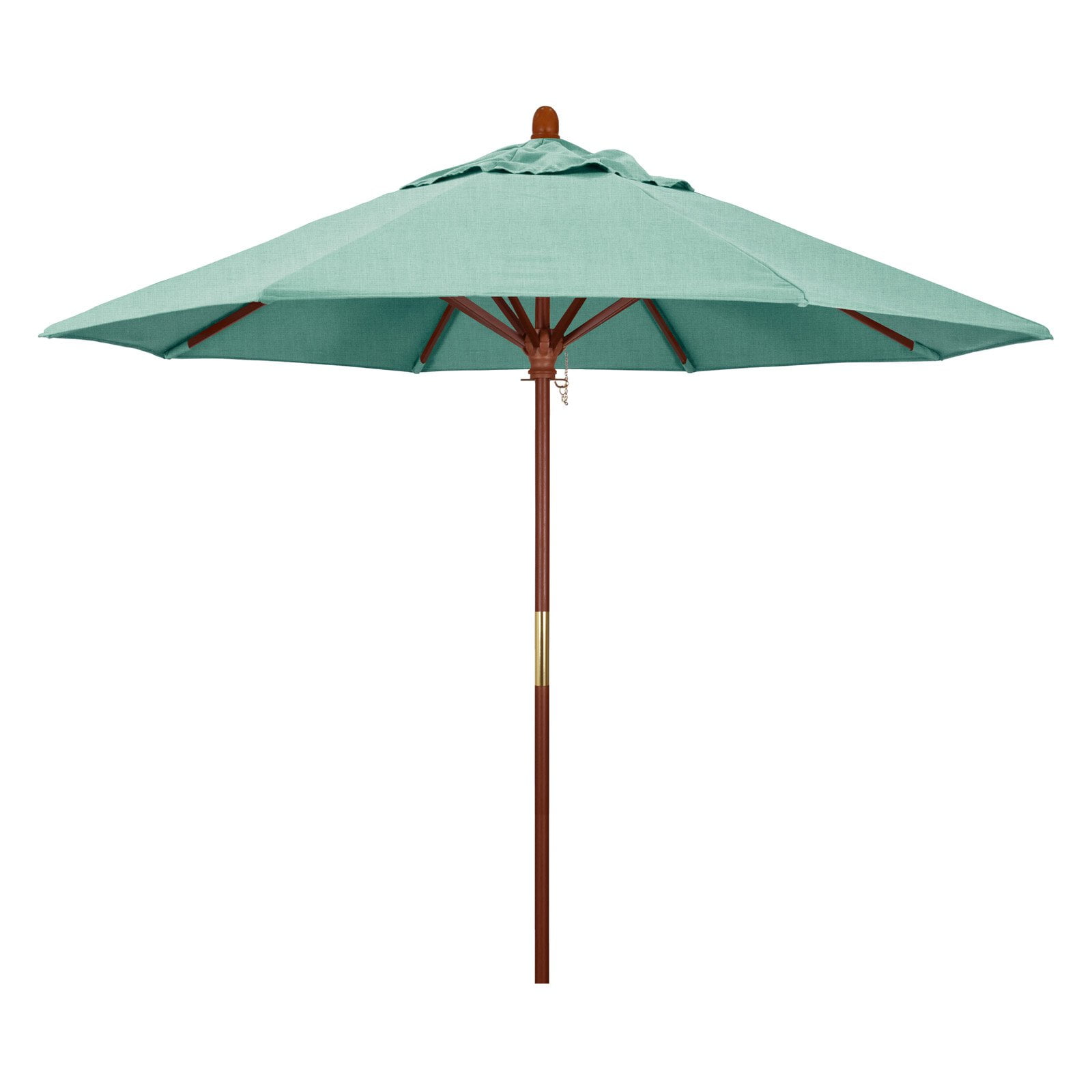California Umbrella 9 ft. Sunbrella Marenti Wood Market Umbrella