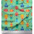 thumbnail image 1 of Soimoi Cotton Duck Fabric Insects Clip Art Decor Fabric Printed Yard 42 Inch Wide, 1 of 1