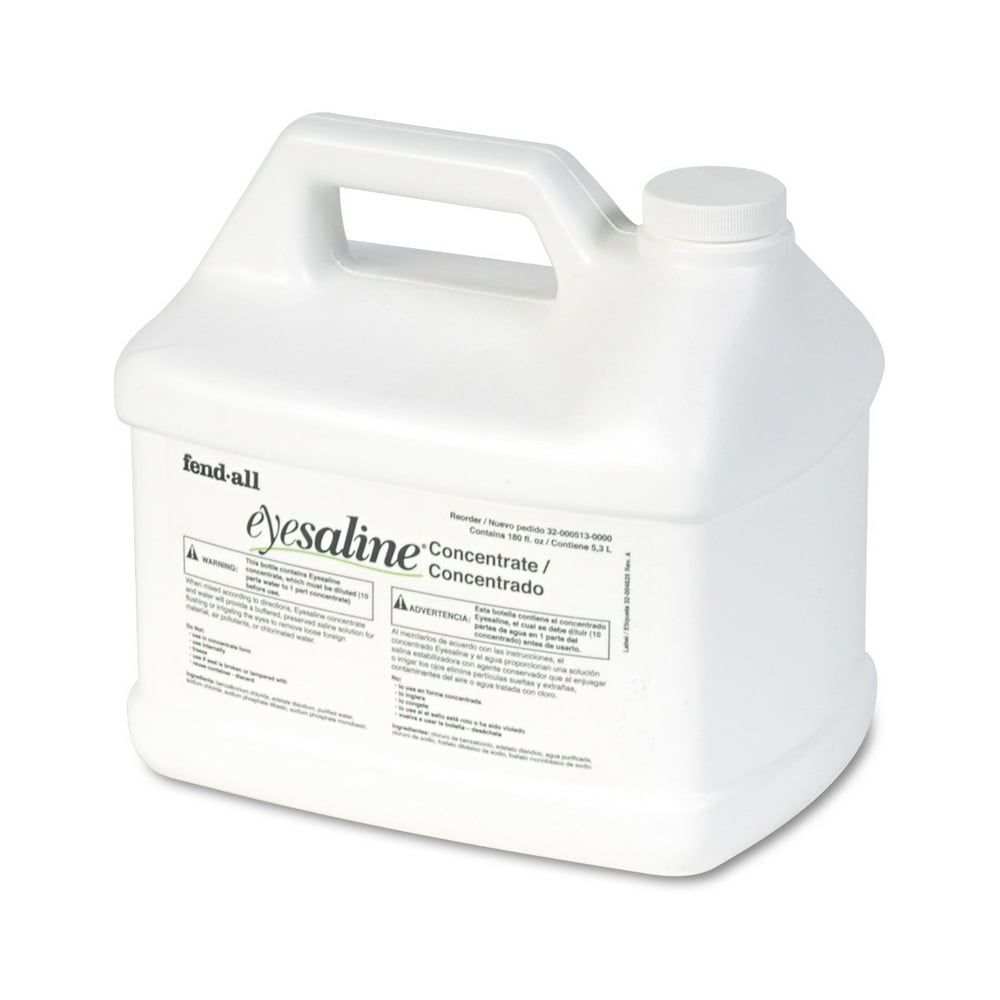 Honeywell Fendall Eyesaline Stream II Eyewash Station Refill, 180 oz