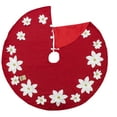 thumbnail image 4 of Holiday Unique 3D Poinsettia Christmas Tree Skirt (Red+White 53" Tree Skirt), 4 of 4
