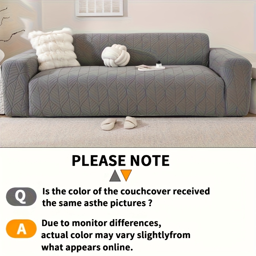 1PC Luxurious Jacquard Stretch Sofa Slipcover, Pet-Friendly Hairproof & Anti-Slip, All-Season Furniture Cover for Couch, Loveseat, Armchair, Sectional, Easy to Install & Wash