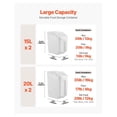 thumbnail image 2 of Airtight Food Storage Containers 4-Piece Set - 3.5/4.5 Gal Kitchen Bins - Large Capacity Rice, Pet Food, Dry Goods - Stackable, Wheels, 2 of 7
