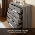thumbnail image 5 of CHITOOMA 5 Drawer Dressers for Bedroom, Adult Tall Wooden Chest of Drawers, Storage Cabine for Living Room Entryway, Gray, 5 of 8