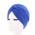 thumbnail image 1 of Turbante de estilo étnico, gorro cruzado de algodón de imitación, gorro de quimioterapia, gorro envolvente, 1 of 6