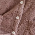 thumbnail image 5 of Wensltd Winter Fleece Lined Pajama for Women Button Down Long Sleeve Warm Thickened Solid Color Cozy Soft Home Sleepwear, 5 of 9
