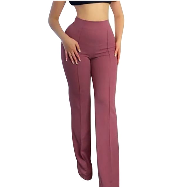 Birdeem Mode Femmes Pantalon de Loisirs Confortable Couleur Unie Taille Haute