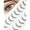 10mm Dark Brown R105, variant on Brown Lashes 14mm Natural Light Brown False Eyelashes Clear Band 14 Pairs Faux 3D Mink False Eyelashes Natural Looking Fluffy Cat Eye Wispy Strip Lashes Pack by EMEDA (ZH01-BROWN）