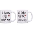 thumbnail image 1 of ThisWear Step Mom Mug It Takes a Loving Heart to be a Step Mom 11 ounce 2 Pack Coffee Mugs, 1 of 4