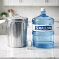 thumbnail image 2 of Plexon 5 Gallon Small Metal Trash Can with Lid Outdoor Galvanized Trash Can with Lid 5 Gal Ash Bucket for Bird Seed Container, 2 of 9