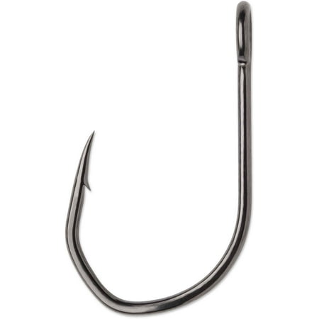 UPC: 0043193143246 | VMC 7175CB#1VP TechSet Siwash Open Eye Hook  Size 1  Coastal Black – 7175CB#1VP