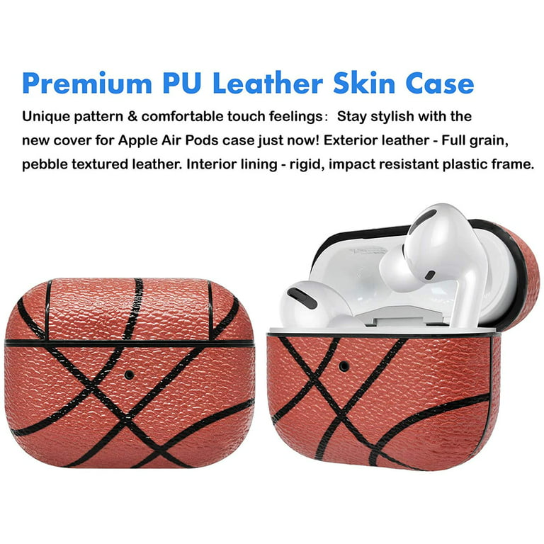 Case for Airpods Pro Case Leather Basketball For Air Pods 3 Skin Protective  For Apple Airpods