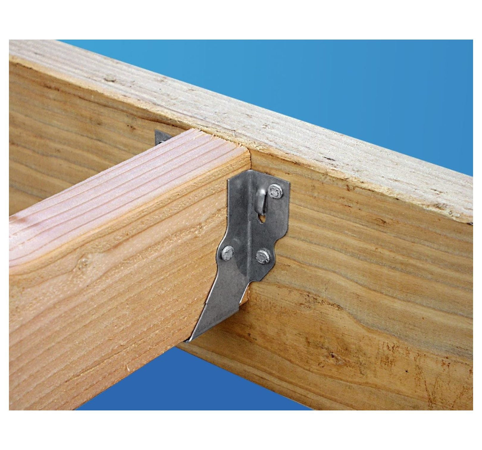 LU28 Light Face-Mount Joist Hanger - Wood Construction Connectors, 20 Gauge Galvanized Steel Brackets, Rafter Ties, 2x8, 25 Pack