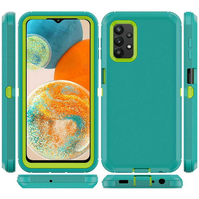 NIFFPD Samsung Galaxy A23 5G Case with Screen Protector Tough Rugged  Shockproof Protective Phone Case for Galaxy A23 5G Green&Yellow