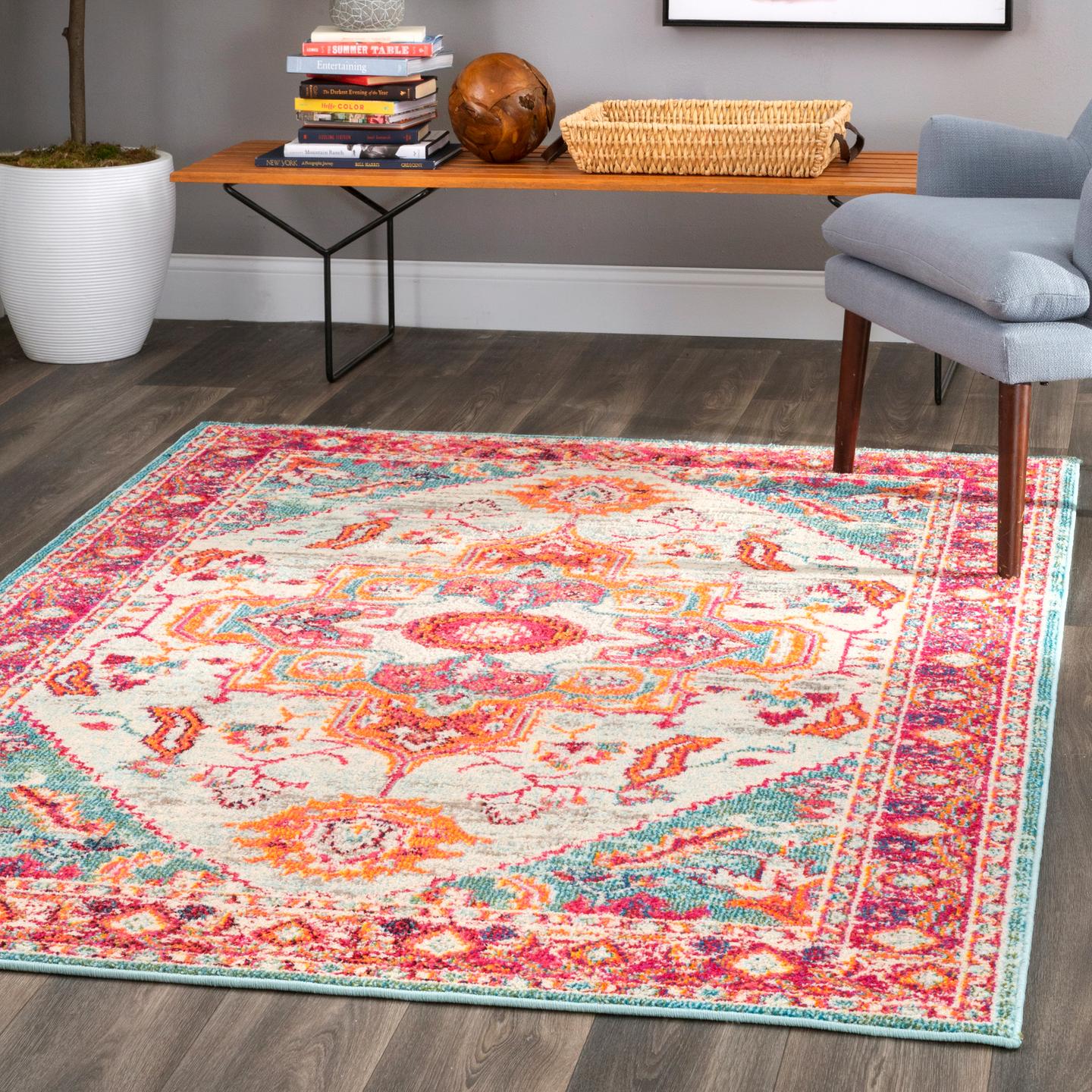 nuLOOM Amina Herati Medallion Area Rug