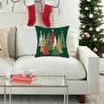 thumbnail image 4 of AUQ Christmas Pillow Covers 18X18 Inch Christmas Decor Linen Pillowcase Green Tree Xmas Green Throw Pillows Christmas Winter Farmhouse Holiday Decoration Outdoor Cushion Covers for Couch Home, 4 of 7