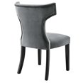 thumbnail image 5 of Modway Curve Performance Velvet Dining Chairs - Set of 2 in Gray, 5 of 10