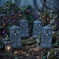 thumbnail image 3 of suore Halloween RIP Tombstone Yard Stake, Iron Graveyard Tombstone Decor with Built‑in Ground Stake, Spooky Outdoor Lawn Garden Halloween Party Decoration, 3 of 6