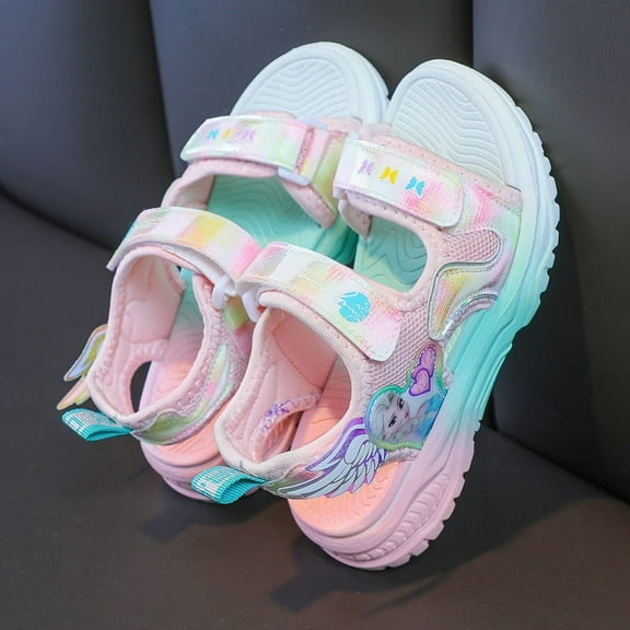 Girls Beach Sandals Open-Toe Summer Outdoor Child Sport Sandals Athletic Lightweight(Toddler/Little Kid/Big Kid)