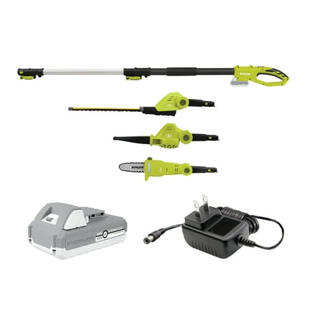 UPC: 0842470100817 | Sun Joe 24V Cordless 3-in-1 Hedge Trimmer + Pole Saw + Leaf Blower  2.0-Ah Battery & Charger