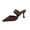 Coffee, variant on Black Ladies Stylish Pointed Toe Heels With Closed Toe Stiletto Slip-On Sandals