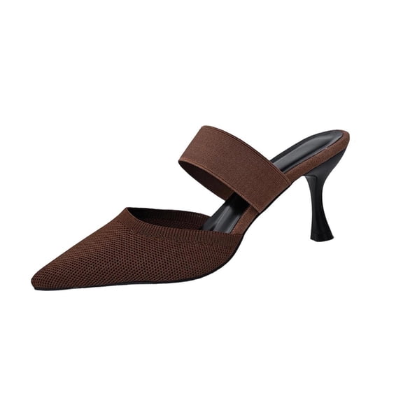 ZACPNCV Womens Pointed Toe Pumps Slip On Stiletto Heel Comfort Dress High Heel Slides