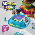 thumbnail image 3 of Discovery™ 3D Neon Spin Motorized Art Station, Includes Spin Art Machine, 3D Glasses, Neon Paints, Templates, and Blank Cards for Custom Creations, 3 of 13