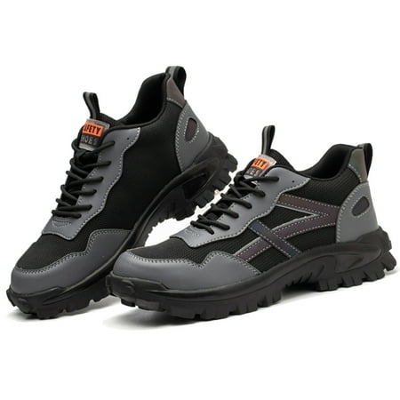 

Mens DianSen Safety Shoes Flexible Steel Toe Sneakers Fit for Working Slip Resistant Anti-Smashing