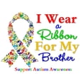 thumbnail image 2 of CafePress - Brother Autism Ribbon Stainless Steel Travel Mug - Insulated Stainless Steel Travel Tumbler 20 oz., 2 of 3