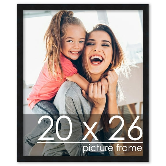 20x26 Frame Black Wood Picture Frame - UV Acrylic, Foam Board Backing, & Hanging Hardware Included!