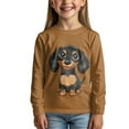 thumbnail image 3 of DISNIMO Brown Dachshund Shirts for Kids Boys Long Sleeve Shirt Crew Neck Soft Sweatshirt Girls Kids Clothes Fall Tee Shirt Boys Birthday 7-8 Holiday Tops for Kids Tshirts Unisex Graphic Tees, 3 of 7