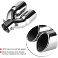 thumbnail image 4 of Stainless Steel Muffler Tips - Double Outlet Car Pipe - Car Replacement Exhaust Tip, 4 of 5
