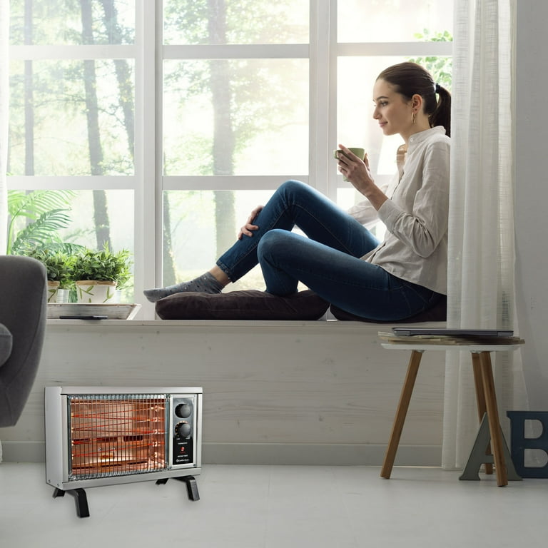 Comfort Zone 1,500-Watt Portable Electric Indoor Radiant Wire Element Space  Heater with Adjustable Temperature for the Home, Patio, or Office, Up to 1000  Square Feet, White - Walmart.com