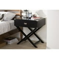 thumbnail image 6 of Baxton Studio Curtice Modern And Contemporary Black 1-Drawer Wooden End Table, 6 of 7