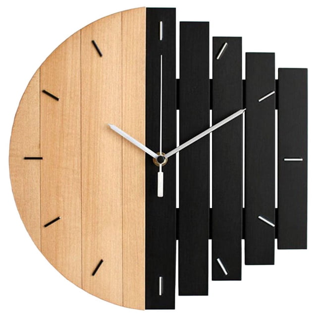 12 '' Reloj de pared silencios de estar Decoración negro Zulema reloj de pared de la sala