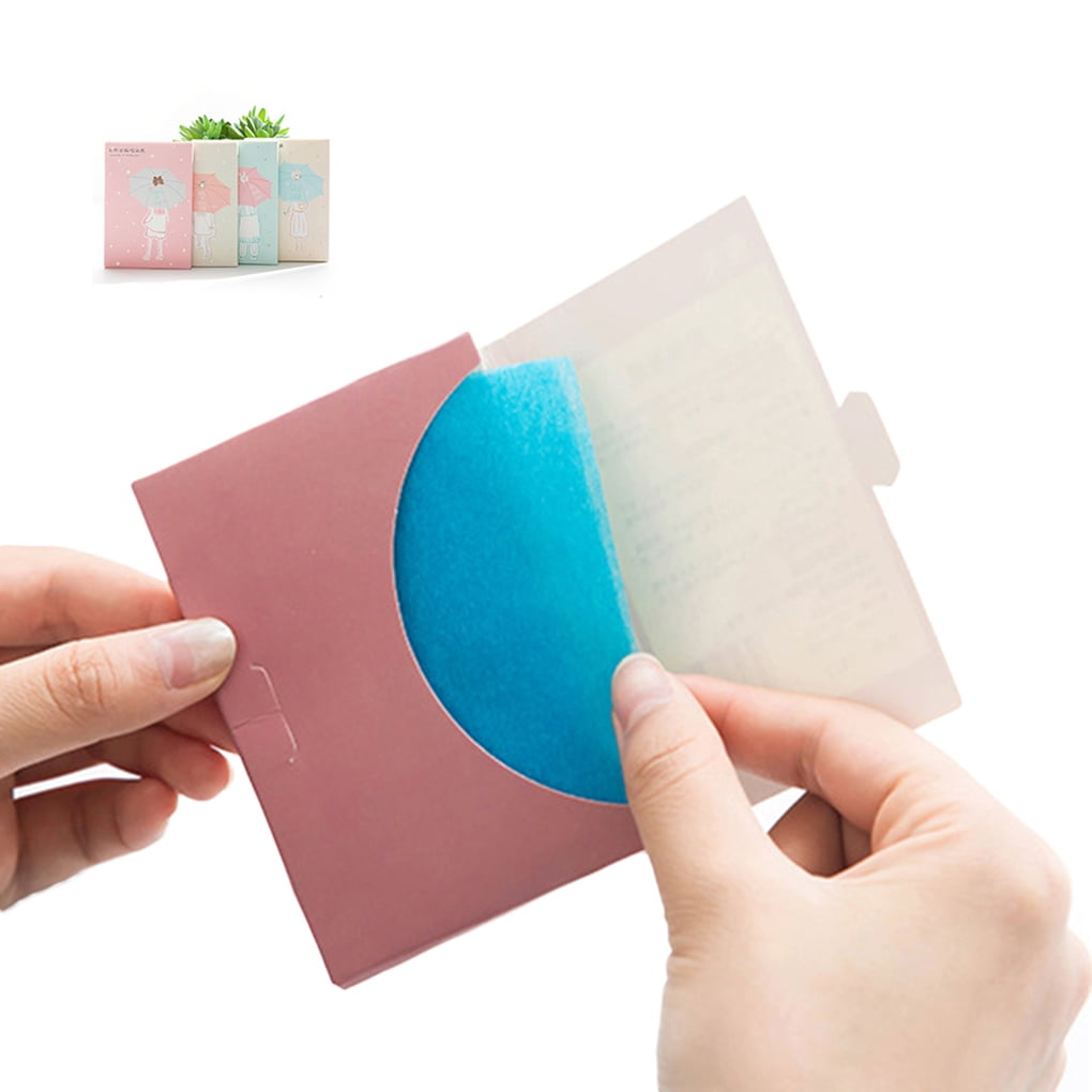 50PCS/Set Portable Facial Absorbent Paper Oil Control Tissue Absorbing Sheet Oily Face Cleansing Matting Tissue