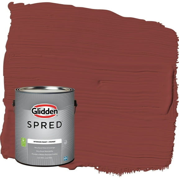 Glidden Spred Brick Dust / Red Semi-Gloss Interior Paint with Primer, 1 Gallon