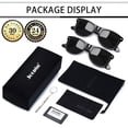 thumbnail image 5 of Gafas de sol Joopin Square Polarized UV400 de color negro brillante (paquete de 2), 5 of 5