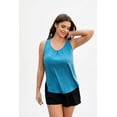 thumbnail image 4 of Pinspark Women's Racerback Yoga Tank Top Sleeveless Athletic Shirt Long Length Gym Tops Lightweight Workout Running Shirts, 4 of 7