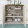 thumbnail image 2 of Bush Furniture Fairview Small Storage Cabinet with Doors and Shelves in Antique White and Tea Maple, 2 of 5