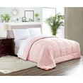 thumbnail image 1 of Wyoming King Comforter Solid Blush 300 GSM Plush Siliconized Microfiber Fill Duvet Insert With 1000 Thread Count Egyptian Cotton Shell Fluffy Soft with Premium Piping & Pillowcases, 1 of 8