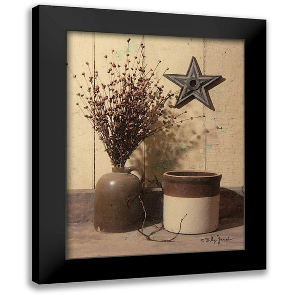 Jacobs, Billy 12x14 Black Modern Framed Museum Art Print Titled - Crocks and Star