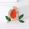 thumbnail image 4 of Osdhezcn Elegant Lapel Pin Adornment Unique Pomegranate Brooch Decoration Stylish Lapel Pin for Fashion Enthusiasts, 4 of 10