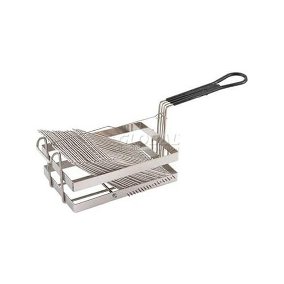 Tostada Basket - Deep Fryer Holder for 18 6-Inch Shells, Heavy-Duty with Grip Handle